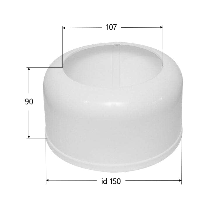 Faluplast Muffeskjuler Delbar - hvit plast Faluplast Tilbehør toalett GRO-6188601