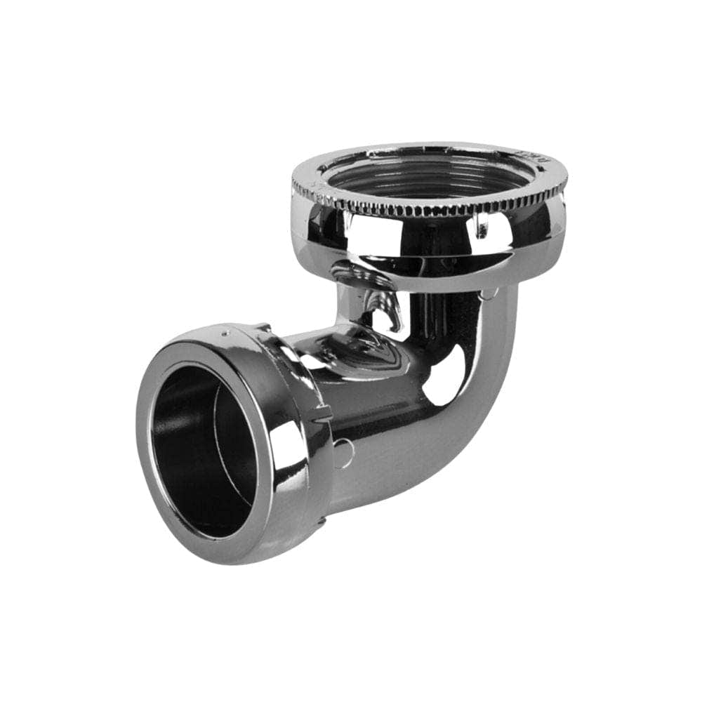 Faluplast Vinkelkobling 90° med Hettemutter Krom Faluplast Overgang GRO-4516581