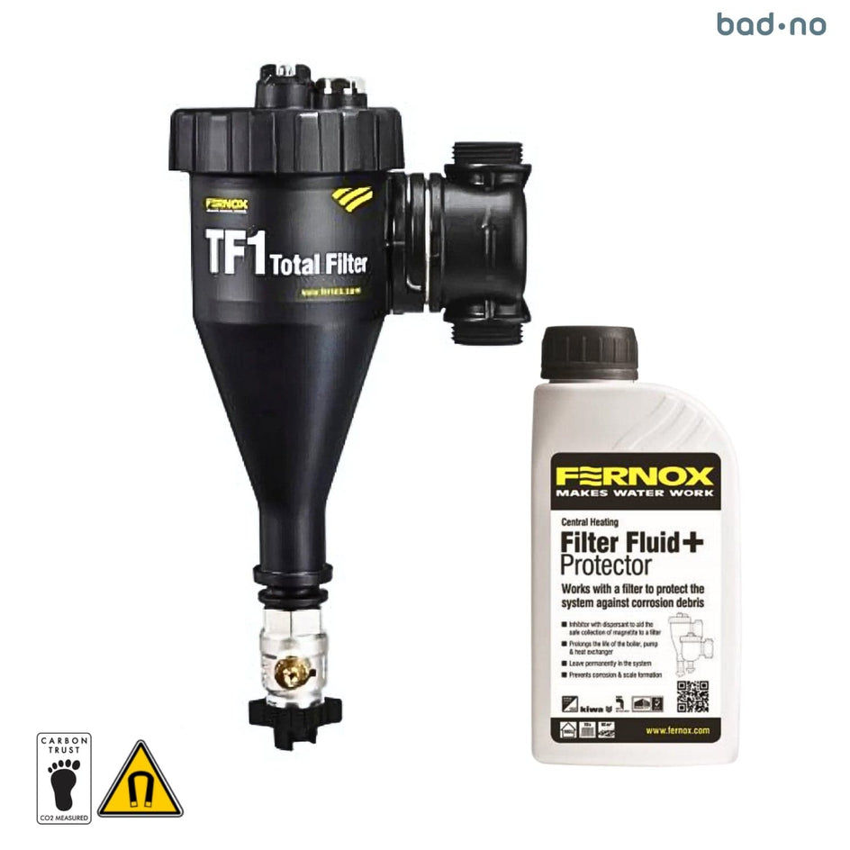 Fernox Filter Total TF-1 med Filter Fluid + Protector Pakke Cimberio Reservedel varmtvannsbereder