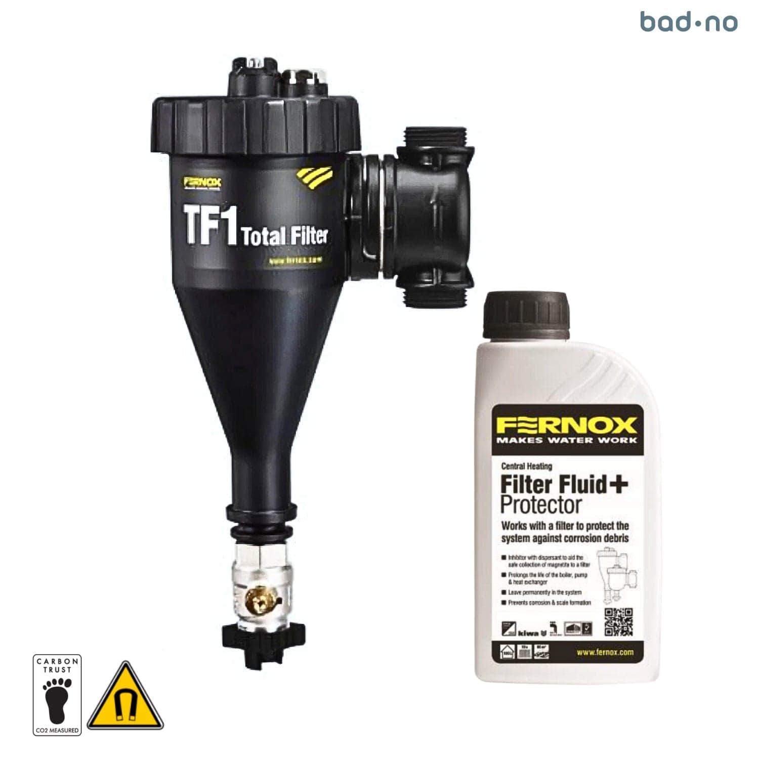 Fernox Filter Total TF-1 med Filter Fluid + Protector Pakke Cimberio Reservedel varmtvannsbereder