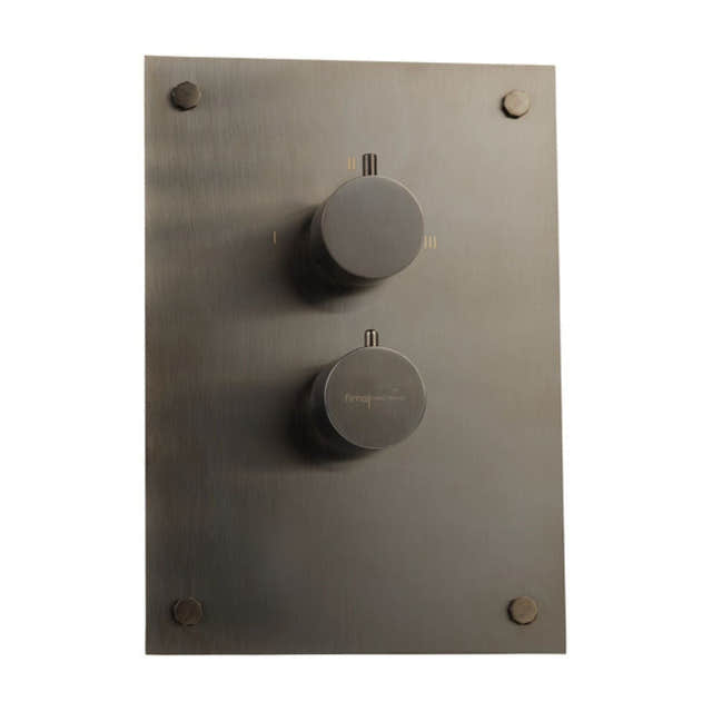 Fima Circolo Frontpanel Dusj Innbygging F4410 Børstet svart krom Fima Blandebatteri innbygging DAL-1426462