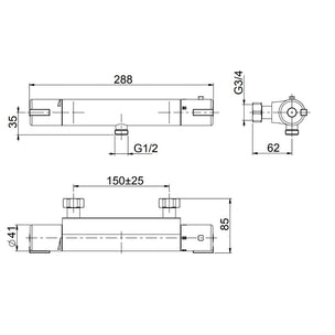 Fima Dusjbatteri Split F4075