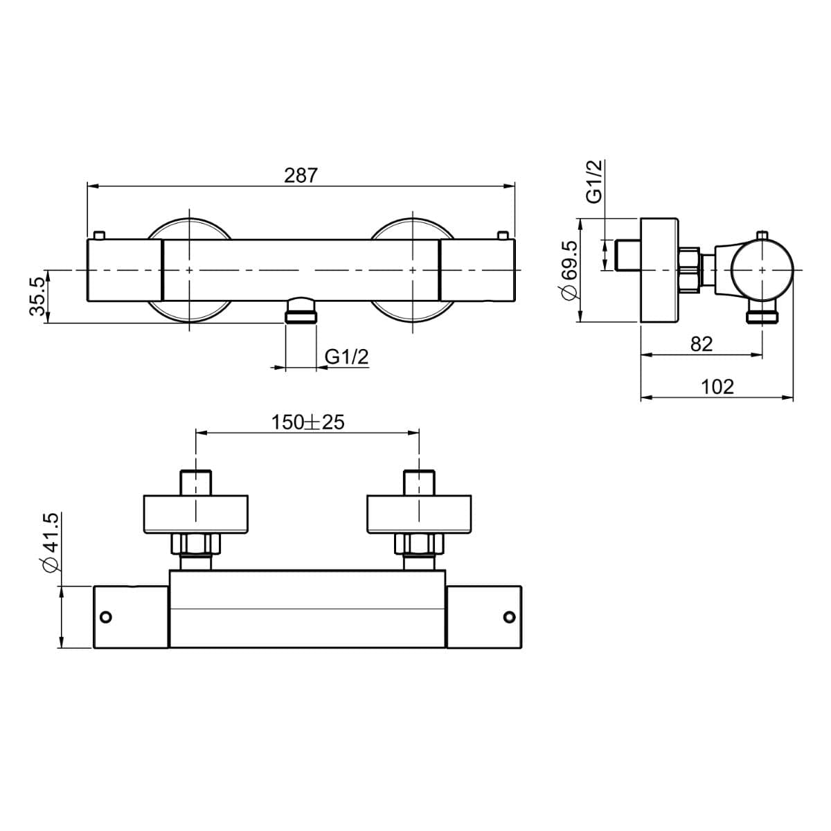 Fima Dusjpakke Spillo Up F4275 - dusjbatteri og dusjsett Svart matt Fima Dusjbatteri GRO-4365258