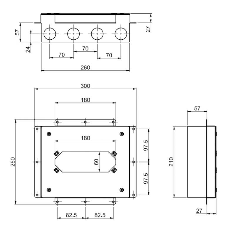Fima Innbyggingsboks for veggmontert servantbatterier F4912 30x25cm Fima Blandebatteri innbygging GRO-4405065