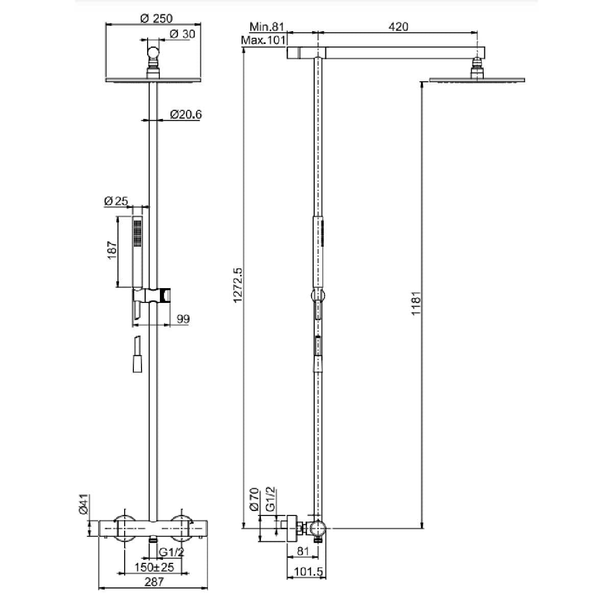 Fima Takdusj Switch F4925 Ø25cm taksil Fima Takdusj