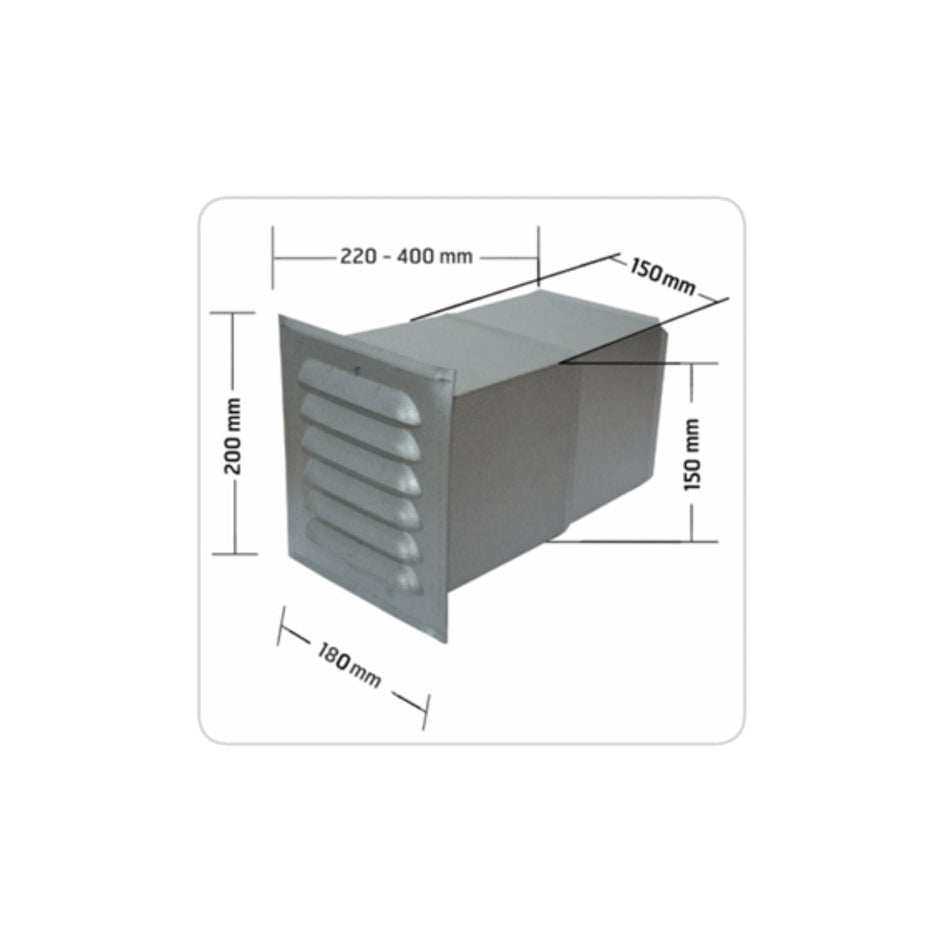 Flexit Grunnmursventil 150x150mm Flexit FL-02375