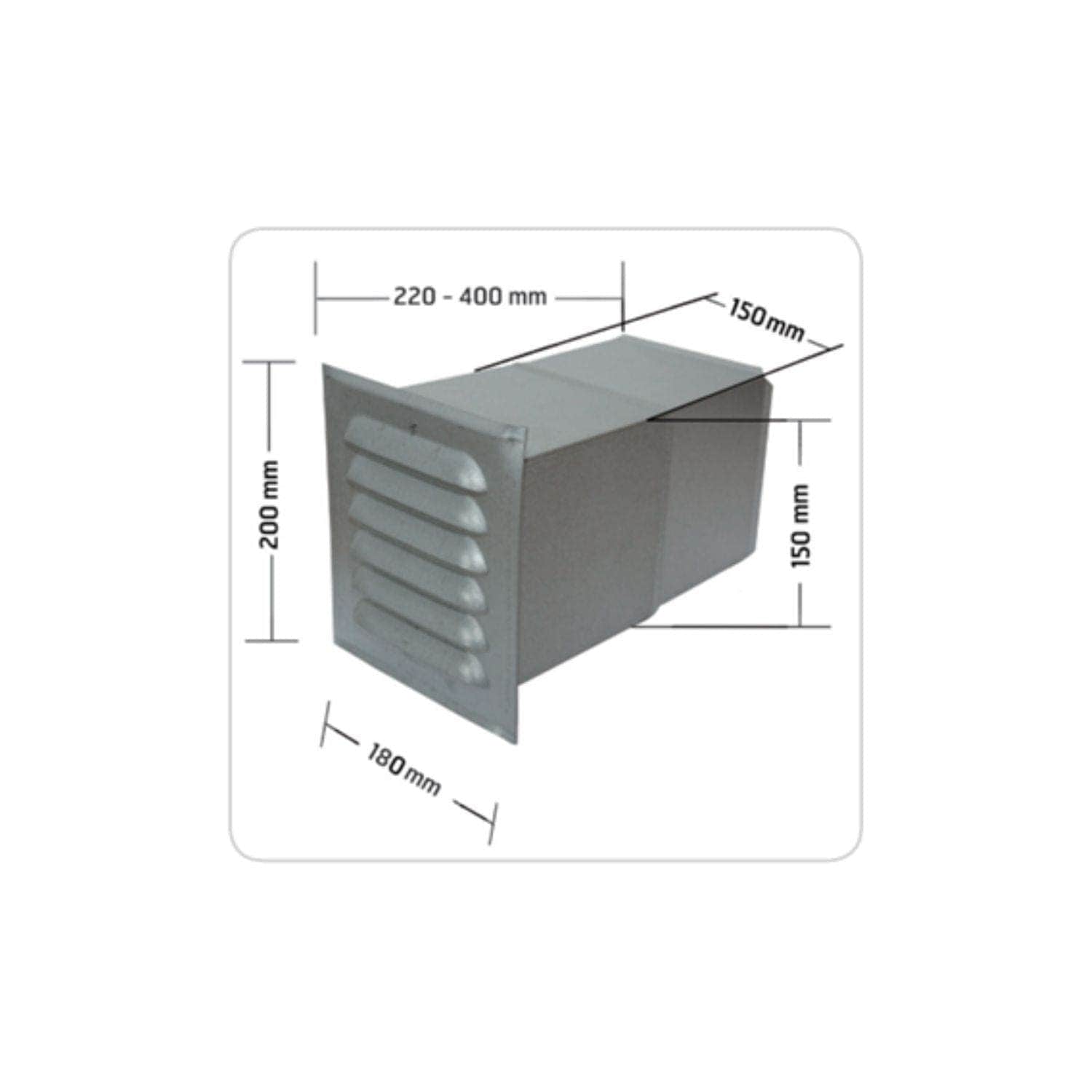 Flexit Grunnmursventil 150x150mm Flexit FL-02375