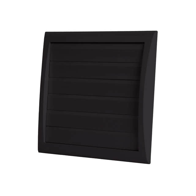 Flexit Lamellventil med Rund Stuss Svart / Ø100mm Flexit Baderomsvifte FL-118454