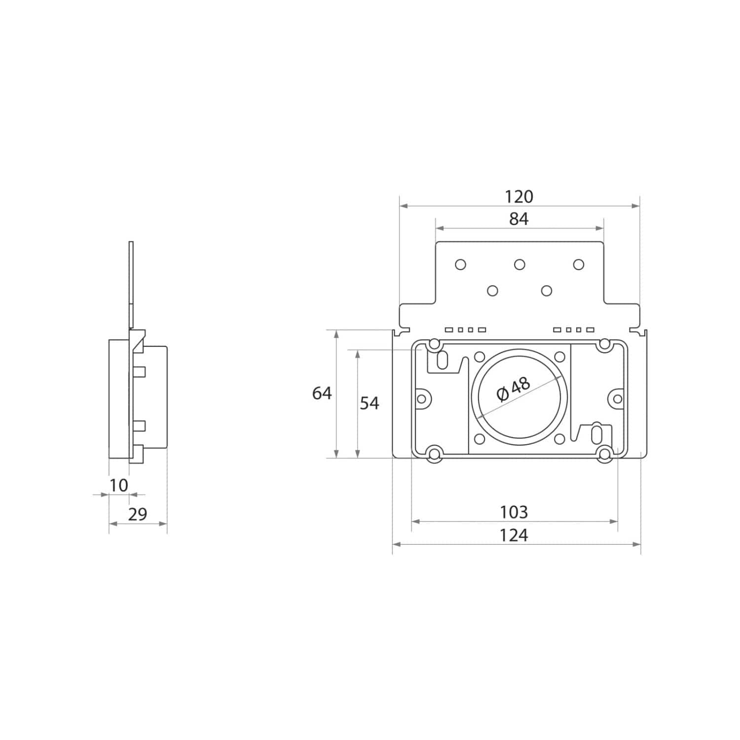 Flexit Monteringsplate for Sugekontakt Hvit Flexit Sugekontakt FL-02470