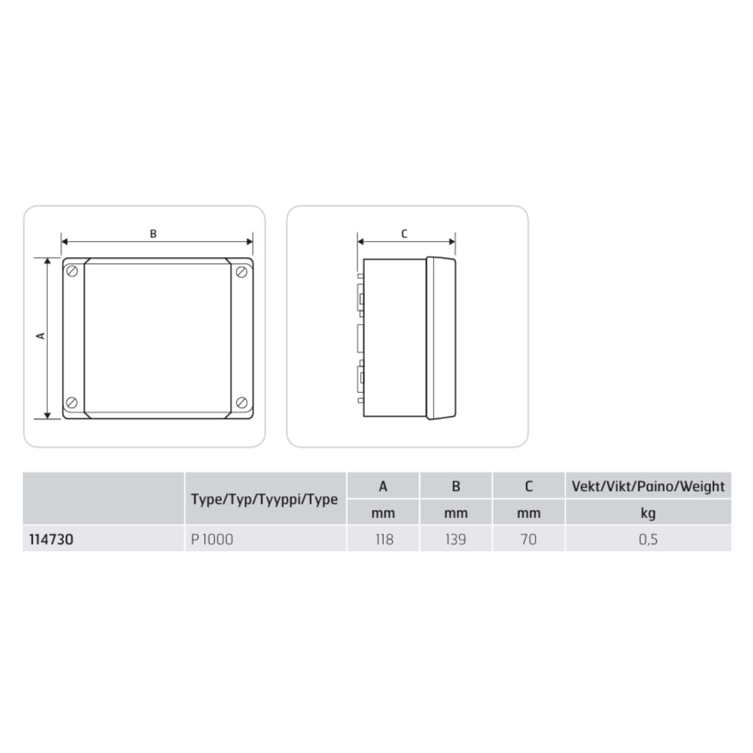 Flexit P1000 Trykkregulator Konstant Flexit Avtrekksvifte FL-114730