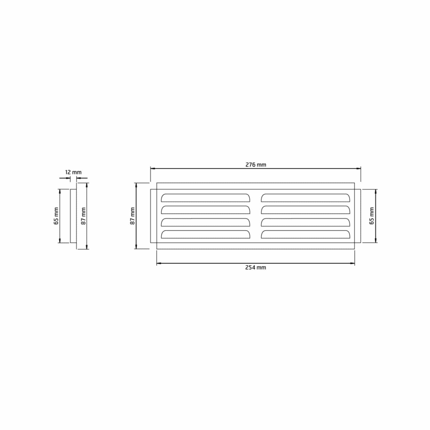Flexit Sjalusirist 250mm 250x65mm Flexit FL-101309