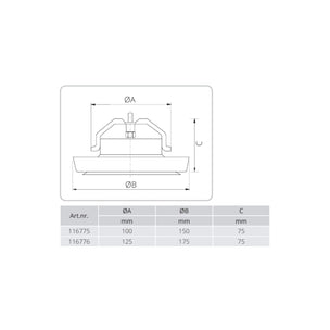 Flexit Ø100-125 mm Tilluftsventil