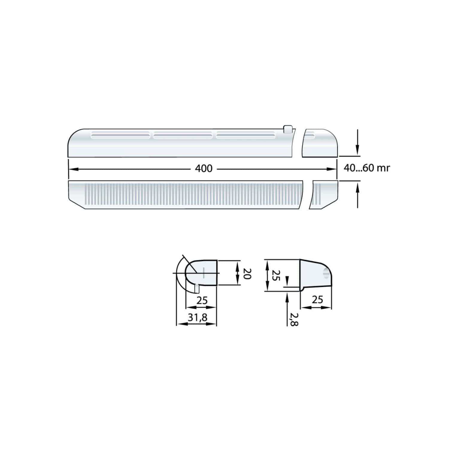 Flexit W400 Spalteventil Hvit Flexit FL-400016