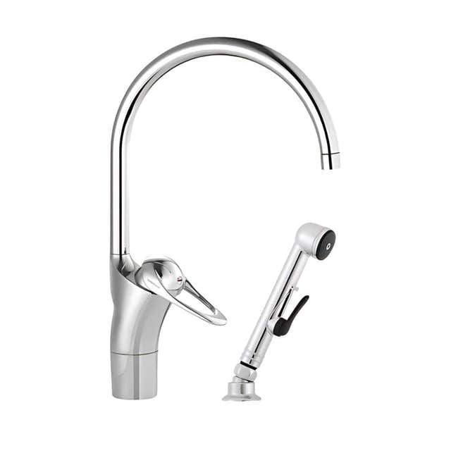 FM Mattsson Kjøkkenkran 9000E II Fkr. Sidedusj SoftPex Krom FM Mattsson Servantbatteri GRO-4300926