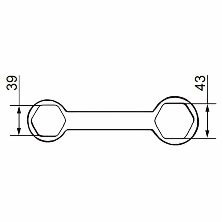 FM Mattsson Nøkkel for innsetting i enkeltgrepsbatterier 39mm/43mm FM Mattsson Tilbehør blandebatteri GRO-4306618