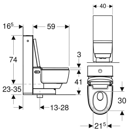 Geberit AquaClean MERA Classic gulvstående dusjtoalett