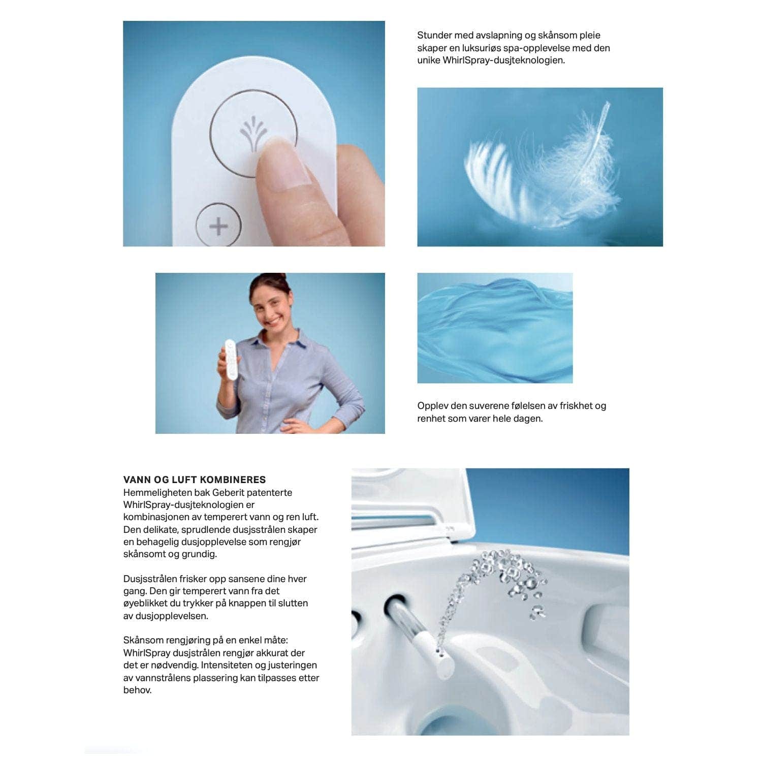 Geberit AquaClean Mera Comfort Vegghengt toalett Geberit Dusjtoalett