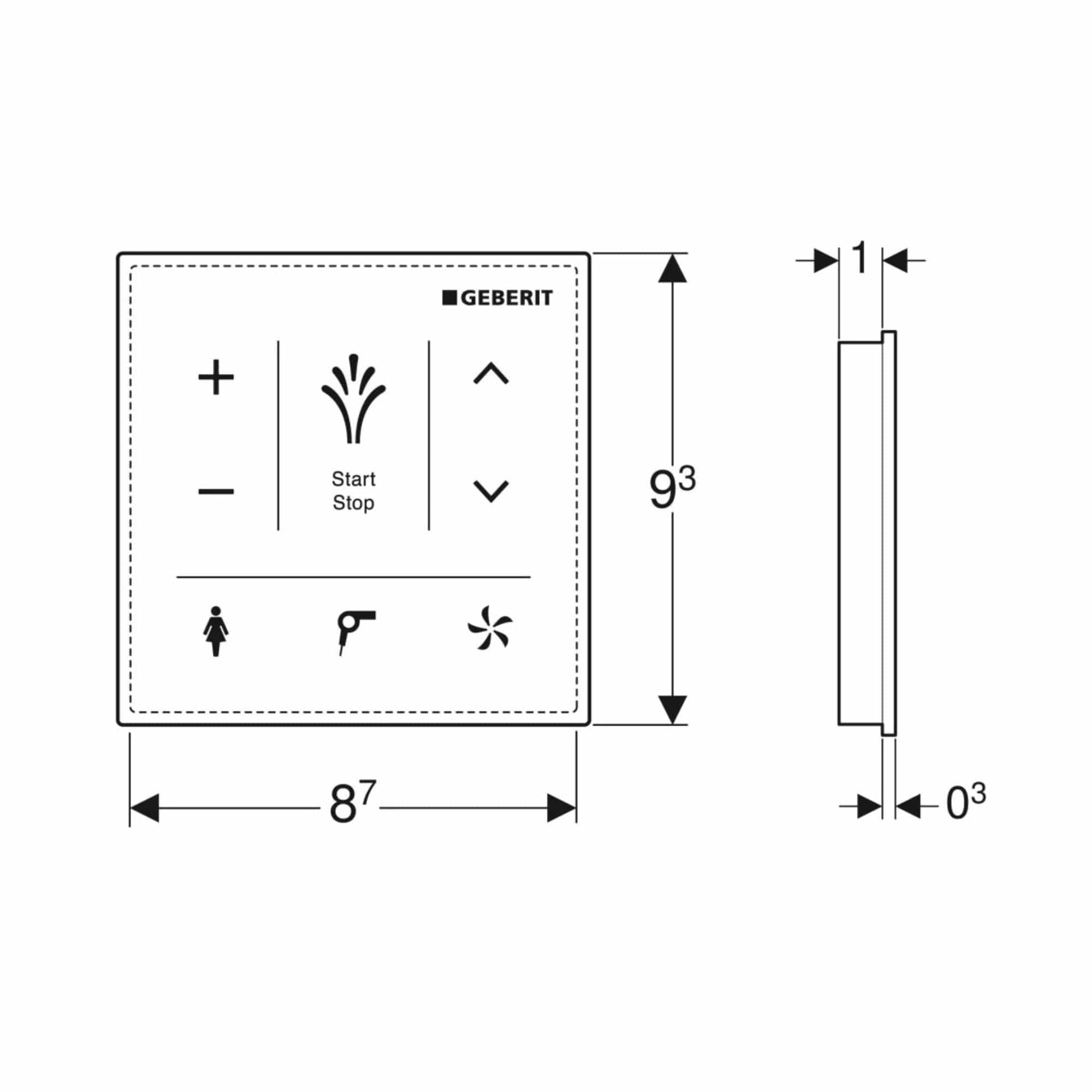 Geberit AquaClean Veggpanel for Mera og Tuma Geberit Tilbehør toalett