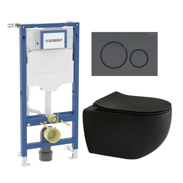 Geberit Arco Vegghengt Toalettpakke veggskål, soft-close sete, sisterne Geberit Toalettpakker BUN-BD6166257