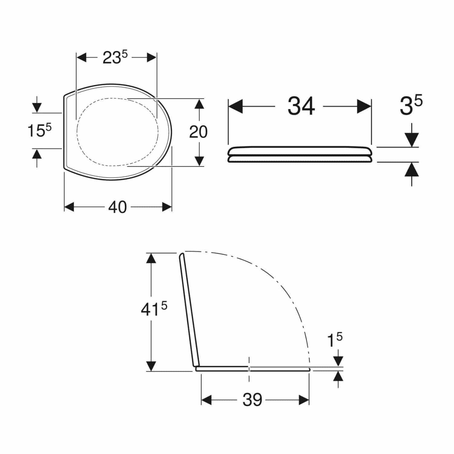 Geberit Bambini Toalettsete Hvit Geberit Toalettsete GRO-6194001