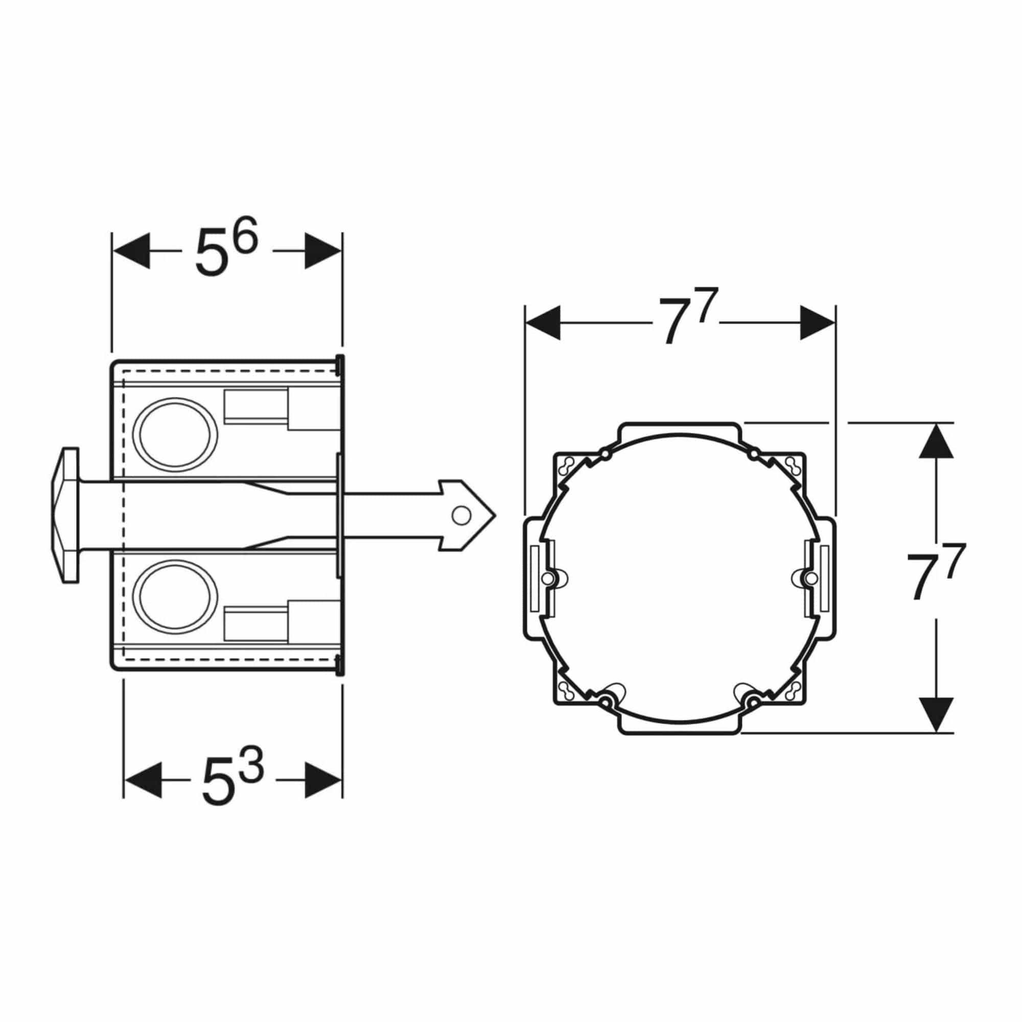 Geberit Byggesett for Duofresh Geberit Tilbehør toalett GRO-6166178
