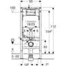 Geberit Duofix Delta Innbyggingssisterne H112cm Geberit Innbyggingssisterne UTG-6165839