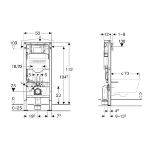 Geberit Duofix SIGMA innbyggingssisterne 112cm