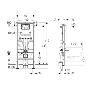 Geberit Duofix Sigma Sawa Innbyggingssisterne H112cm
