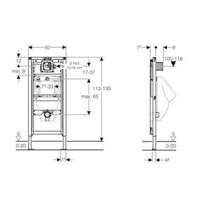 Geberit Duofix urinalelement universal 112-130cm