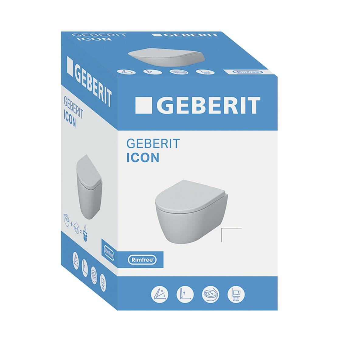 Geberit iCon Kompakt Rimfree Vegghengt toalett Geberit Vegghengt toalett