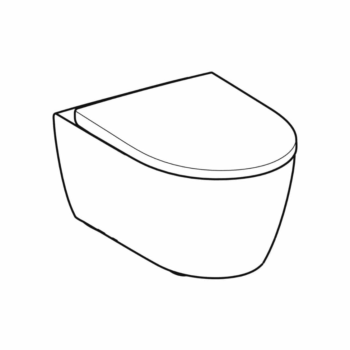 Geberit iCon Rimfree Vegghengt toalett Geberit Vegghengt toalett