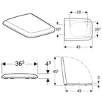 Geberit ICON Square Toalettsete