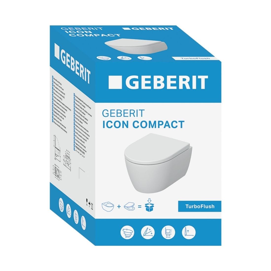 Geberit ICON TurboFlush Kompakt vegghengt toalett Geberit Vegghengt toalett