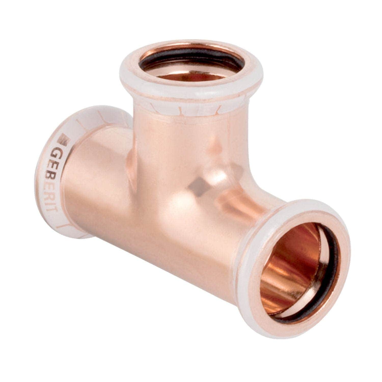 Geberit Mapress kobber T-rør med 3 muffer Pressfitting 12mm Geberit T-rør pressfitting GRO-5052856