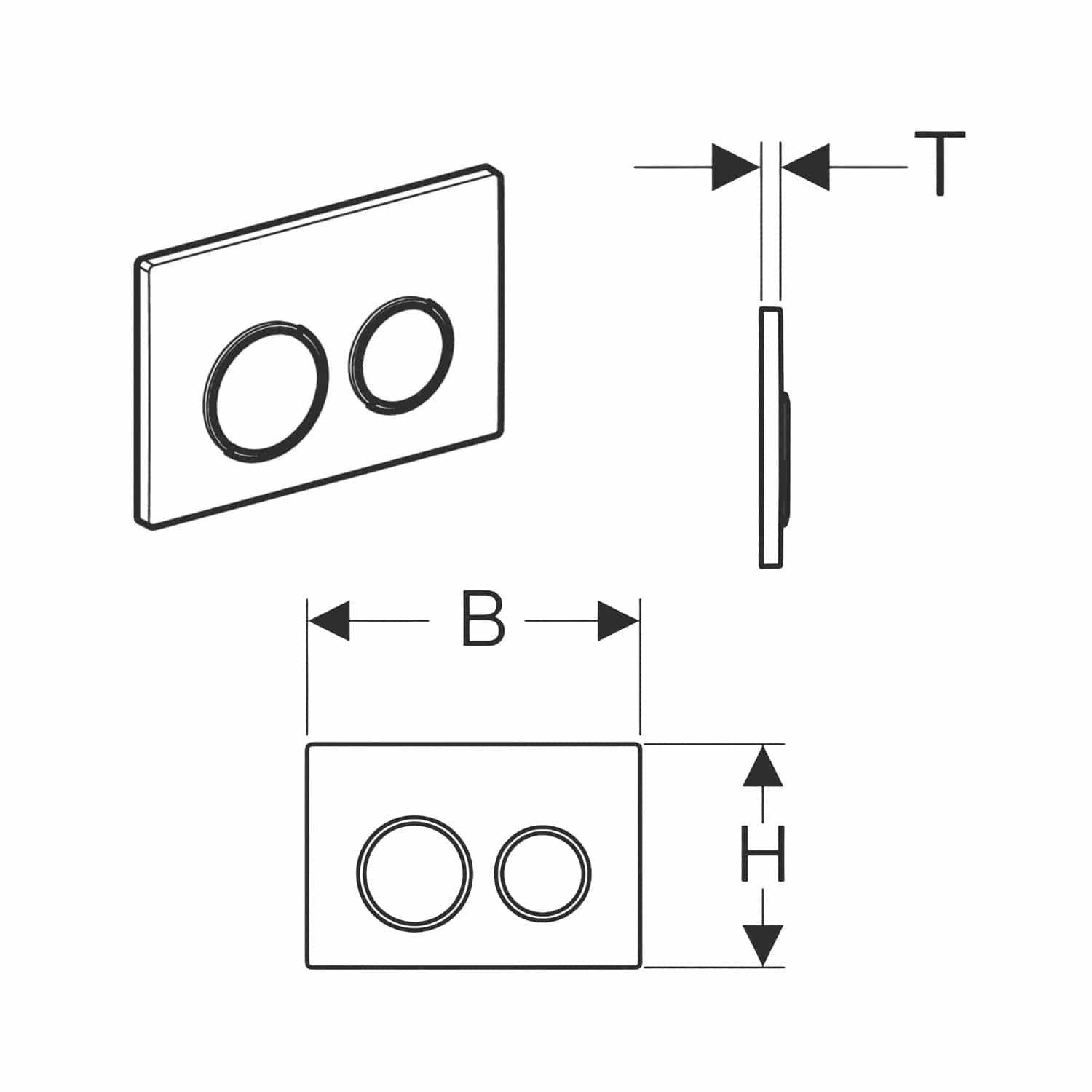 Geberit Omega 20 Betjeningsplate Geberit Betjeningsplate og trykknapper
