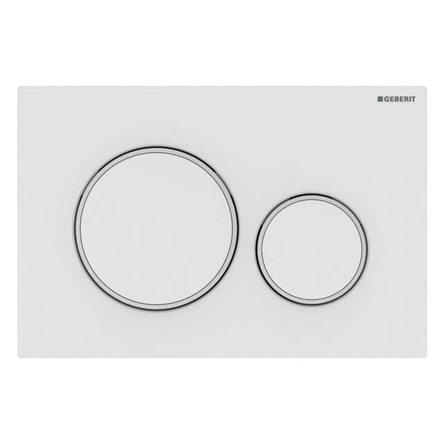 Geberit Sigma 20 Betjeningsplate Hvit Geberit Betjeningsplate og trykknapper GRO-6166256