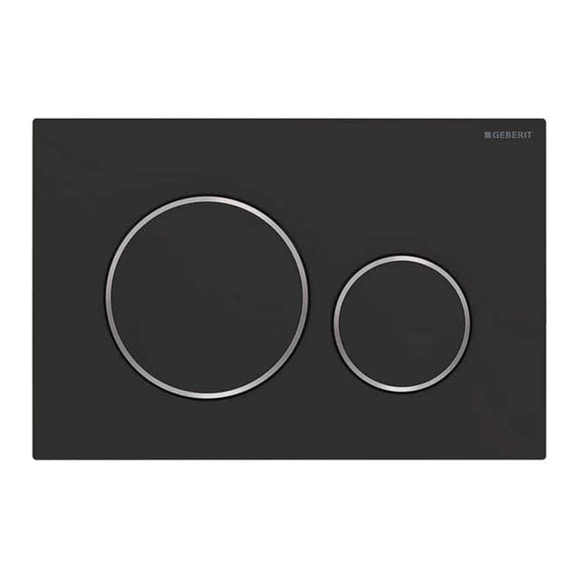 Geberit Sigma 20 Betjeningsplate Svart matt / Krom (Easy Clean) Geberit Betjeningsplate og trykknapper GRO-6166605