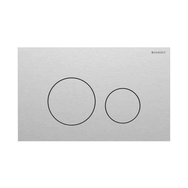 Geberit Sigma 40 Rund Betjeningsplate Børstet krom Geberit Betjeningsplate og trykknapper GRO-1387341