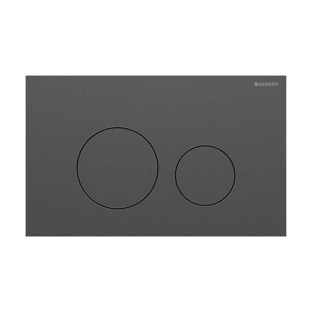 Geberit Sigma 40 Rund Betjeningsplate Svart krom Geberit Betjeningsplate og trykknapper GRO-1387346