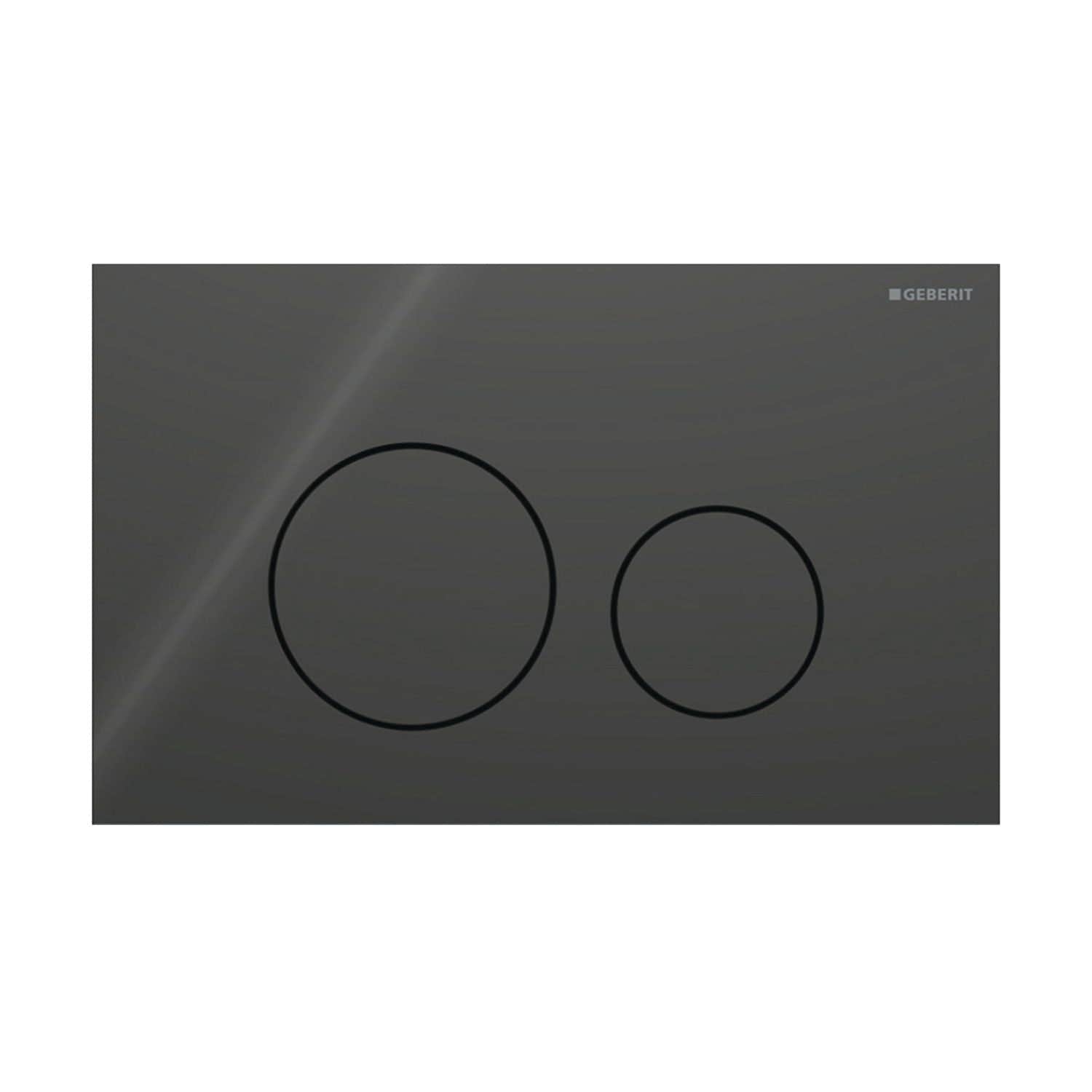 Geberit Sigma 40 Rund Glass Betjeningsplate Svart Geberit Betjeningsplate og trykknapper GRO-1387349