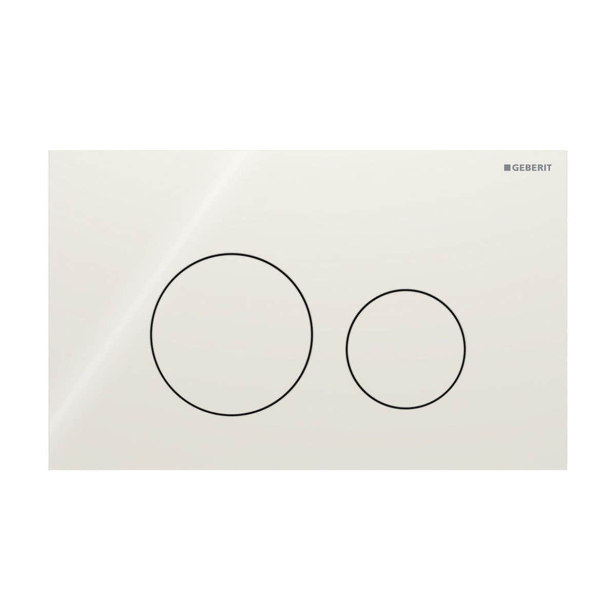 Geberit Sigma40 Rund Glass Betjeningsplate Sandgrå Geberit Betjeningsplate og trykknapper GRO-1387343