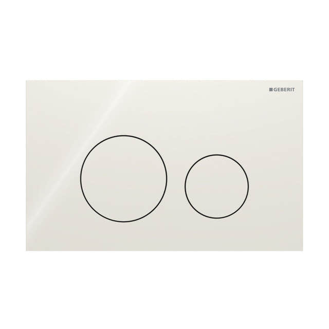 Geberit Sigma40 Rund Glass Betjeningsplate Sandgrå Geberit Betjeningsplate og trykknapper GRO-1387343