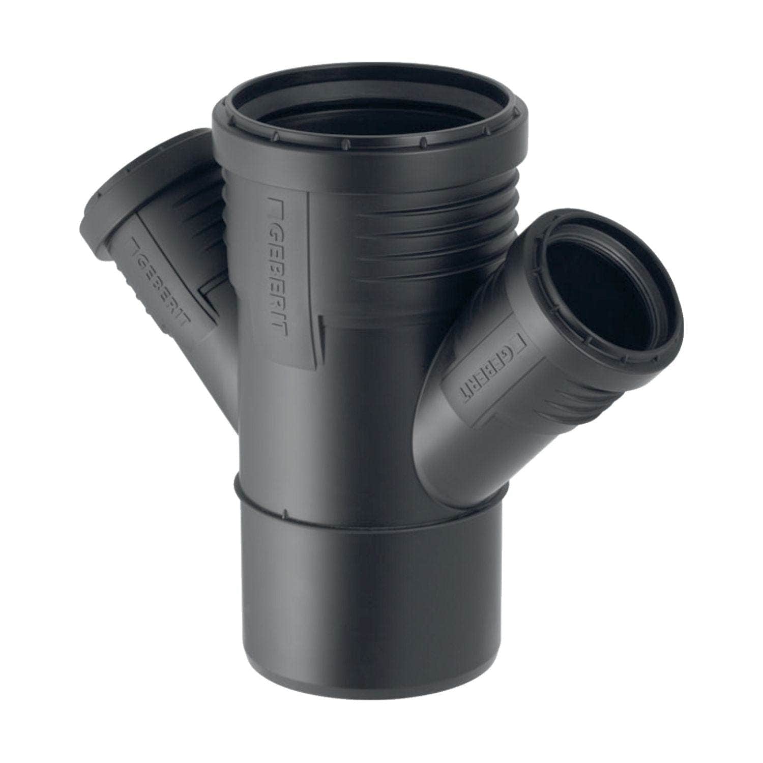 Geberit Silent PP, Grenrør dobbel 90x50x50mm / 45° Geberit Rørdeler avløp GRO-2294732