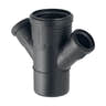 Geberit Silent PP, Grenrør dobbel 90x50x50mm / 45° Geberit Rørdeler avløp GRO-2294732