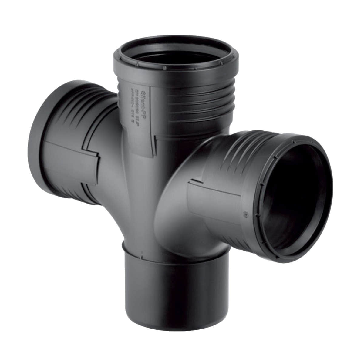 Geberit Silent PP, Grenrør dobbel 90x90x90mm / 87.5° Geberit Rørdeler avløp GRO-2294731