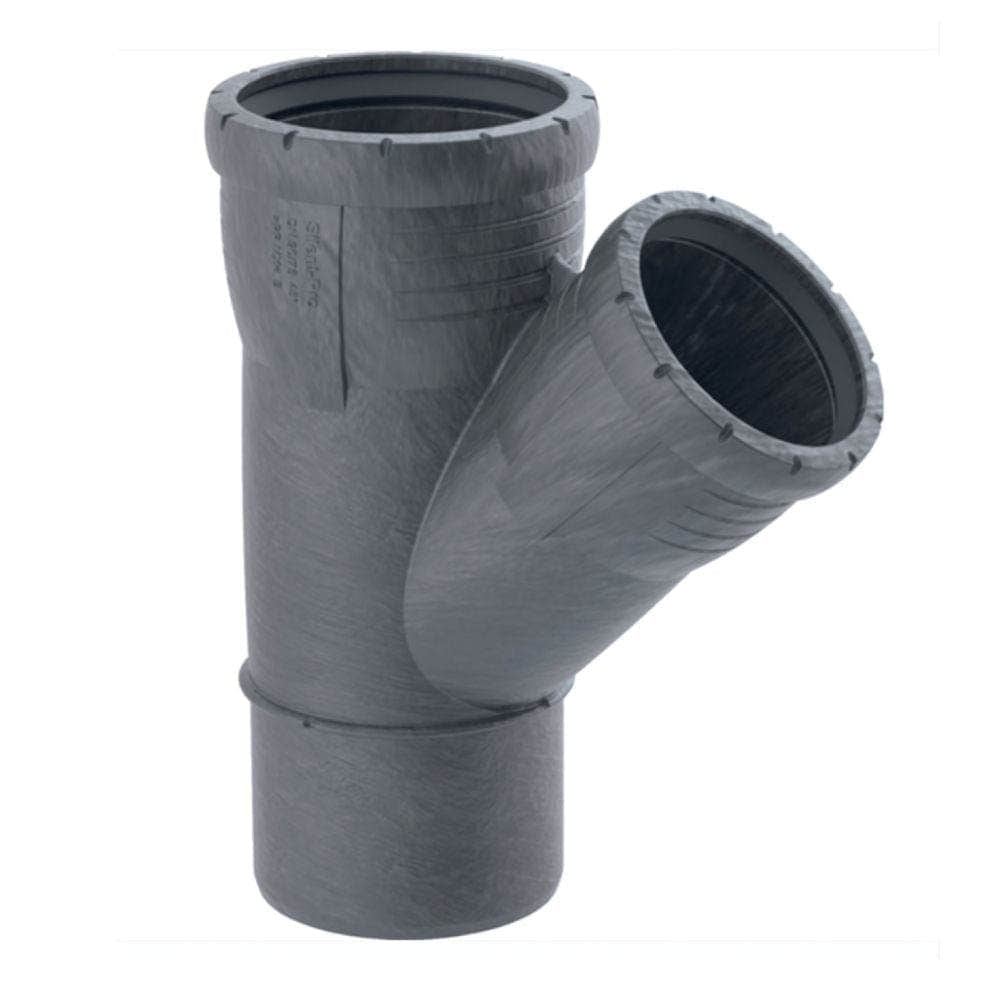 Geberit Silent-Pro PP, Grenrør med to muffer 75x50mm / 45° Geberit Rørdeler avløp GRO-2293779