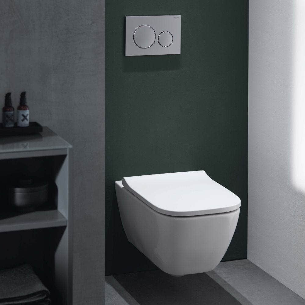 Geberit Smyle Square Toalettsete Sandwichform Hvit Geberit Toalettsete GRO-6194031