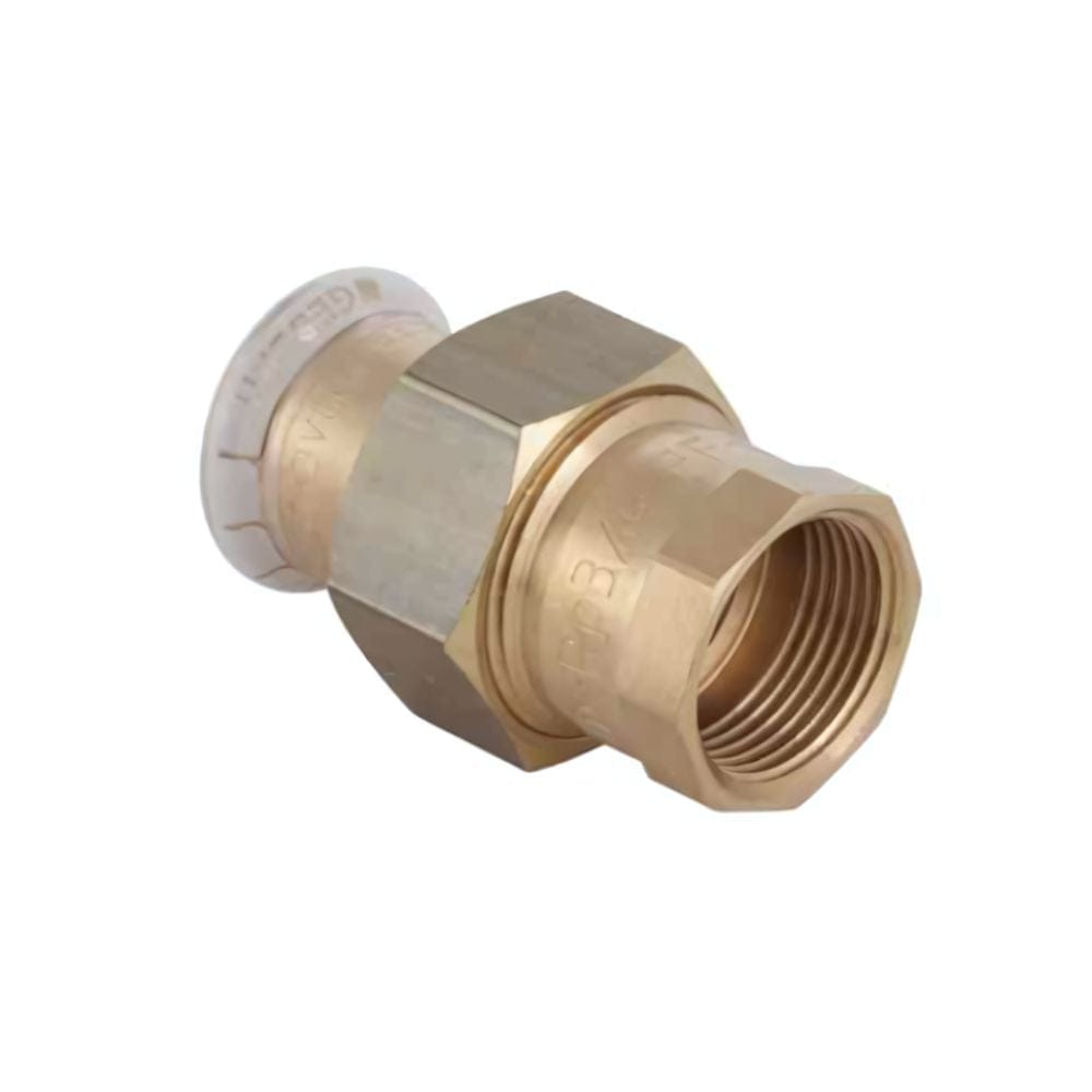 Geberit Union med innvendige gjenger kobber, Mapress 15mmx1/2" Geberit Rørdeler tappevann GRO-5053379