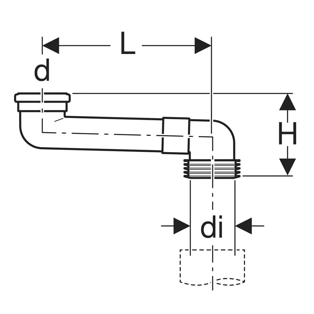Geberit Variabelt avløpsbend d90/110mm Geberit Tilbehør avløp GRO-6166443