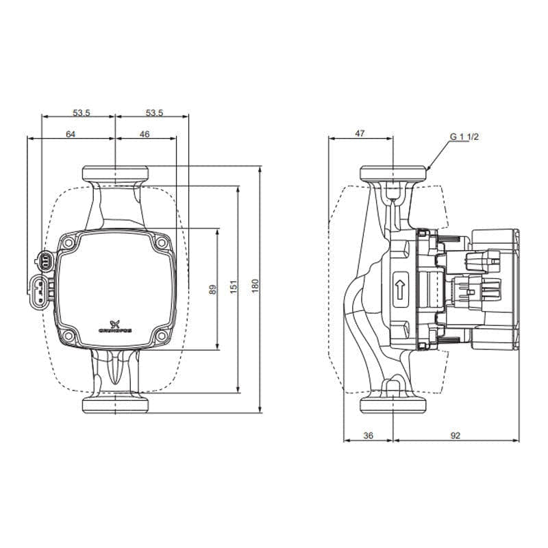 Grundfos Alpha2 GO Sirkulasjonspumpe Grundfos Sirkulasjonspumpe